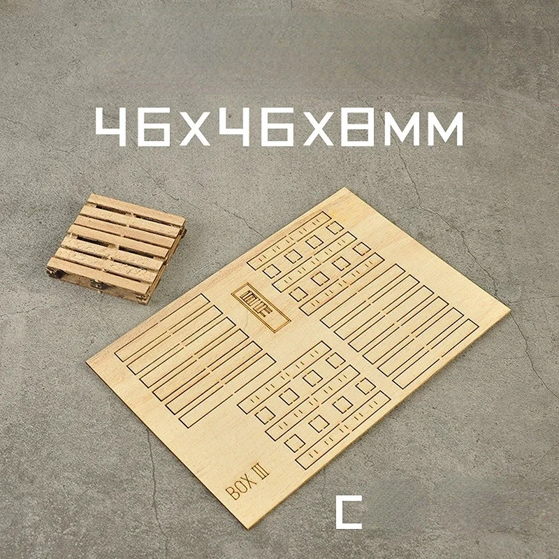 1:35 1:48 Wooden Box Wooden Pallet Bracket Kit for Military Model Model Scene Scene Sand Table Making Materials