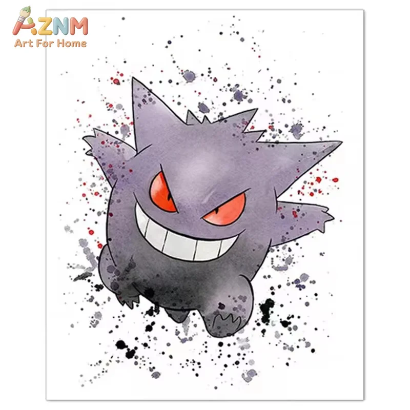 1PC ，Anime Pokemon Canvas Painting Bulbasaur Squirtle Poster and Print Watercolor Wall Art Picture Home Decor Kids Gifts view 3