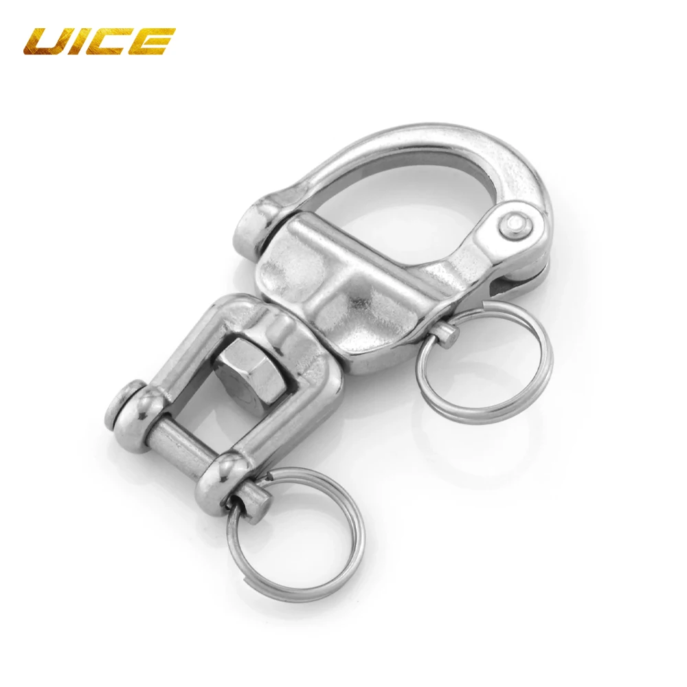 70mm 316 Stainless Steel Boat Marine Jaw Swivel Snap Shackle For Surfing Sailboat Spinnaker Halyard Accessories