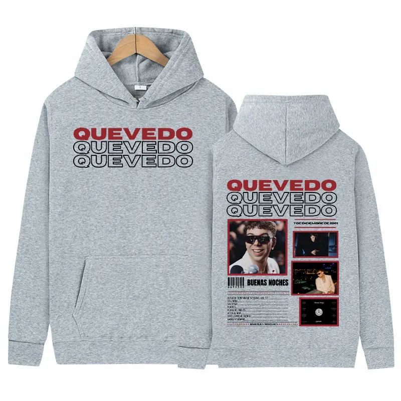 Rapper QUEVEDO Tour 2025 New Album Hoodie Men Women Retro Harajuku Fashion Sweatshirt Hip Hop Fleece Pullover Hoodies Streetwear