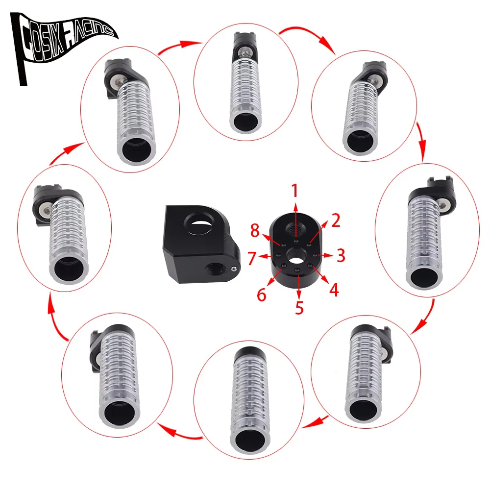 يصلح ل R12 تسعة T R12 R12S 2024 2025 دراجة نارية الملحقات متسابق الدواسات الجبهة أوتاد القدم جبل دواسة