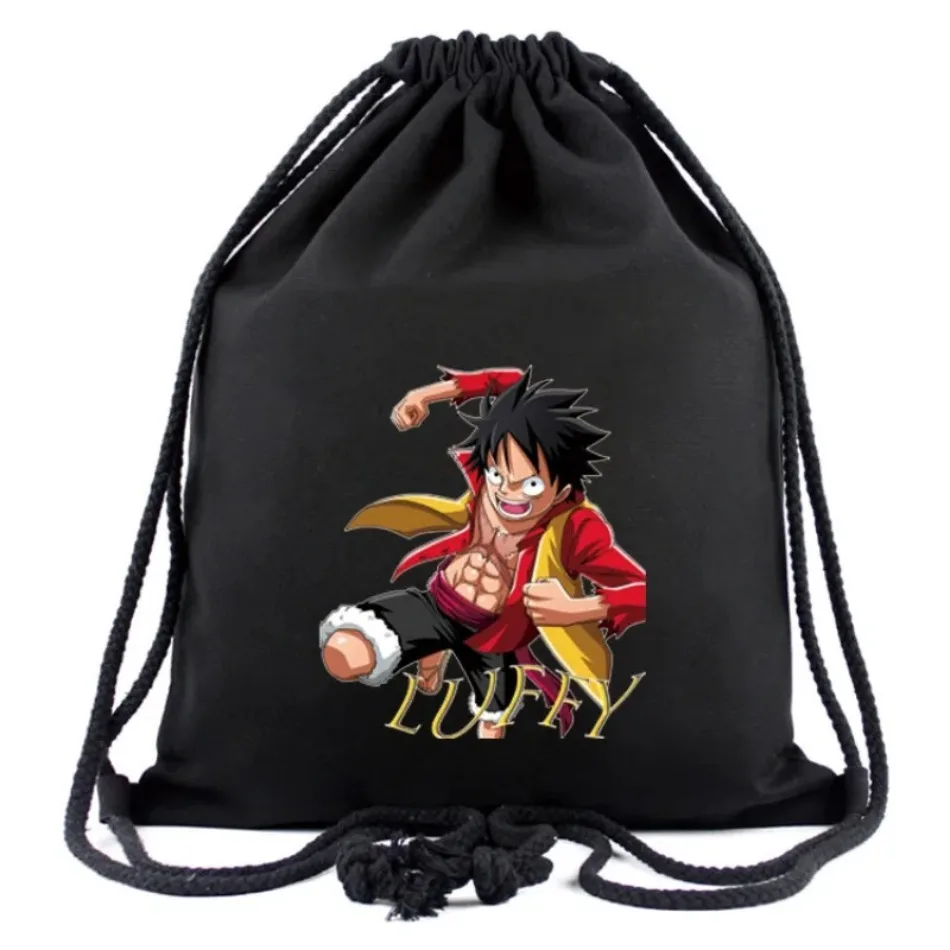 2026 new best-selling One Piece backpack cartoon Luffy Sauron drawstring pocket Oxford cloth backpack storage bag  anime figure - view 6