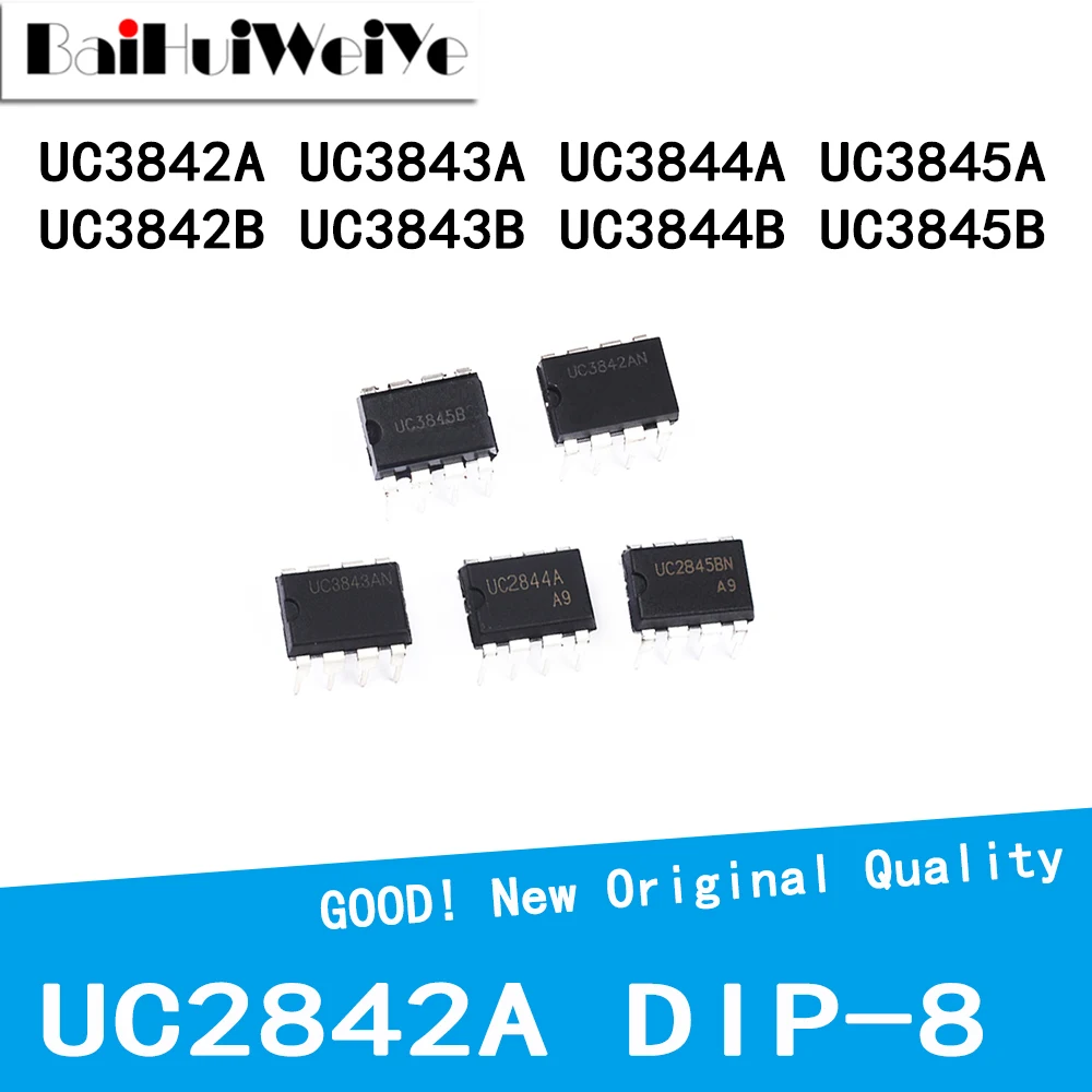 10 unids/lote UC3842AN UC3843AN UC3844AN UC3845AN UC3842B UC3843B UC3844B UC3845B SOP-8 DIP-8 nuevo Chipset de buena calidad