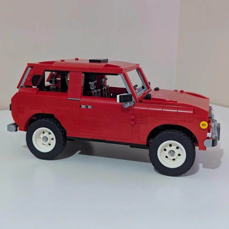 Conjunto de blocos de construção de modelo de veículo off-road suv, montagem diy, coleção de carros, brinquedos educativos, presente