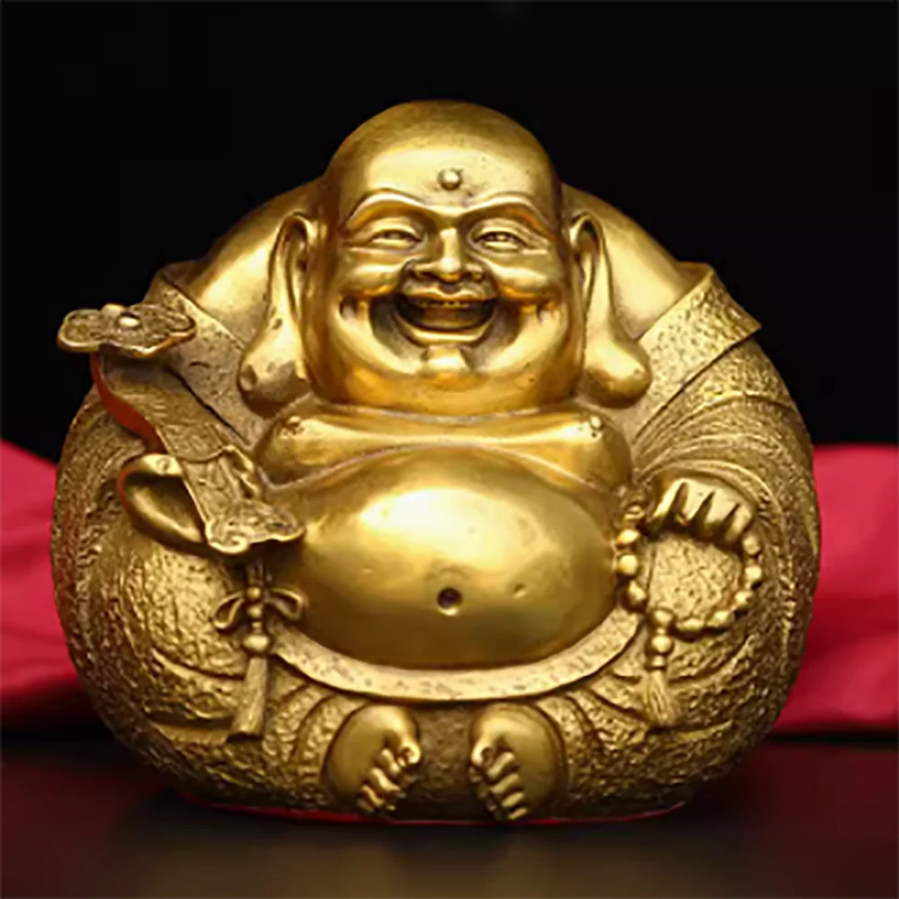 

Pure copper belly, smiling Buddha, harmonious and round, as well as Maitreya Buddha statue, home and office decoration