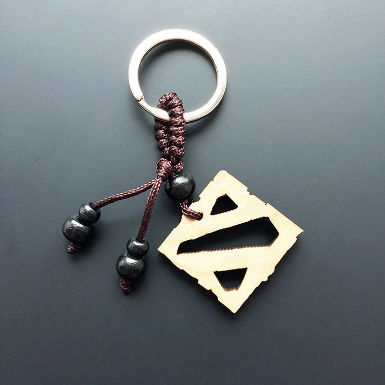 DOTA 2 Game Figure Keychain Immortal Wooden pendant action Figures Aegis Dota2 Toys Pudge Roshan Shadow Fiend BKB Blink Keyring