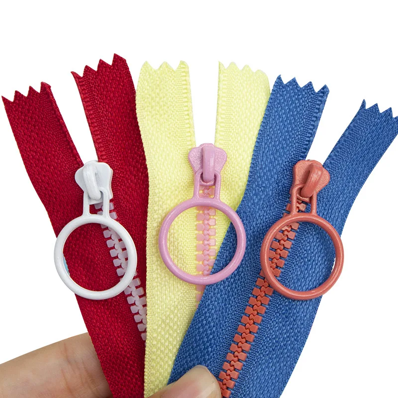 (10PCS)3# Color zipper 35CM hand-made pocket Pen Bag Bag No. 3 Resin zipper closed tail self-locking color contrast