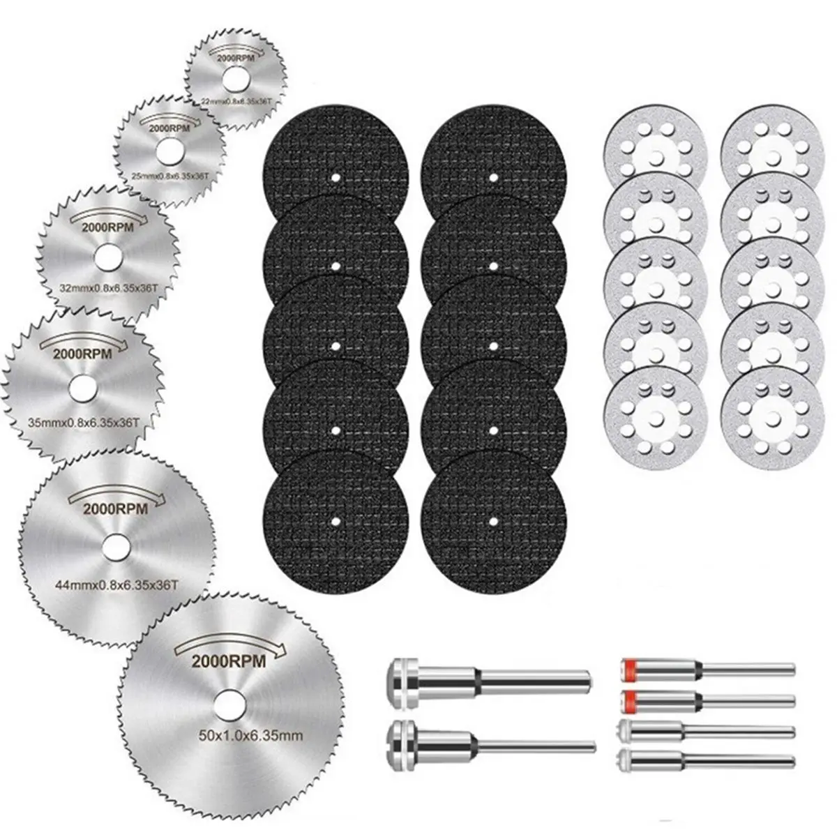 2026 New 32pc Cutting Discs Sanding Grinding Wheel Circular Saw Blade Woodworking Metal Mini Drill Rotary Tool Accessories