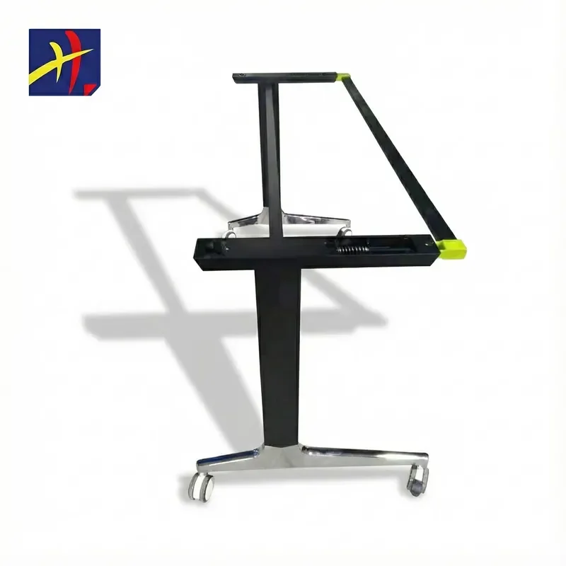 Dark Gray Modern Steel Folding Training Table Frame Adjustable Height Conference Table Legs for Hospital School Office