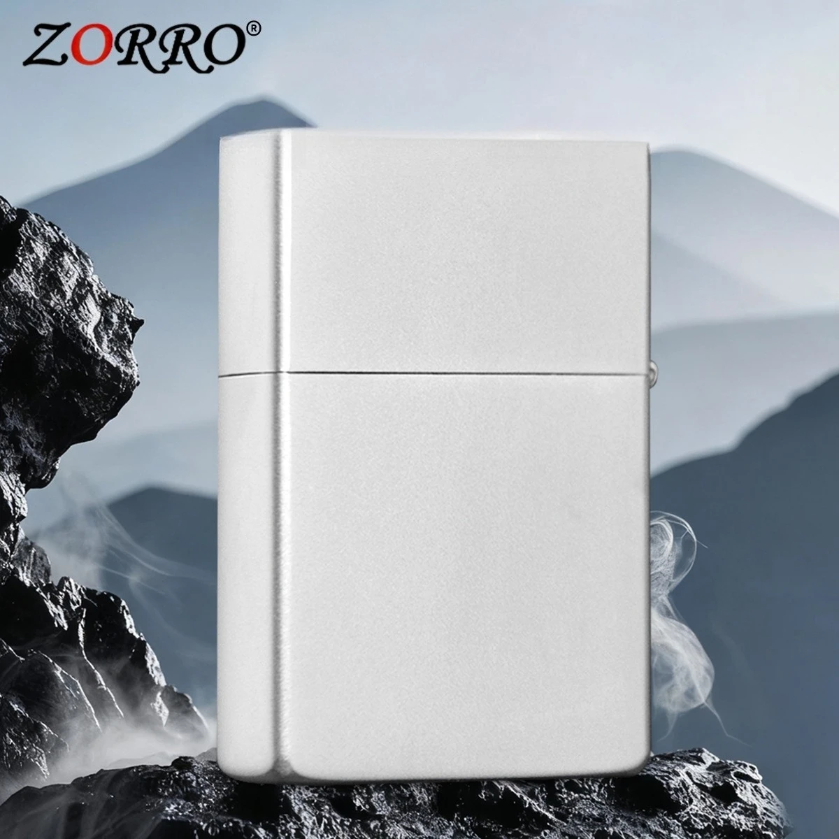 Authentic ZORRO Sand Chrome Girl Kerosine Lighter, Personalized Retro Men's Cigarette Lighting Tool