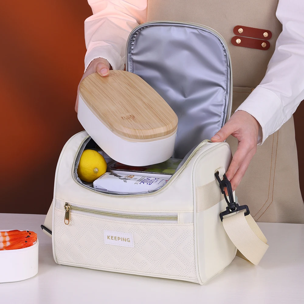 Verdickte Thermo-Mittagessen, tragbar, für Kinder, Bento, Picknick im Freien, isolierte Lunchbox-Tasche, grenzüberschreitende Kälteisolierung, Eisbeutel