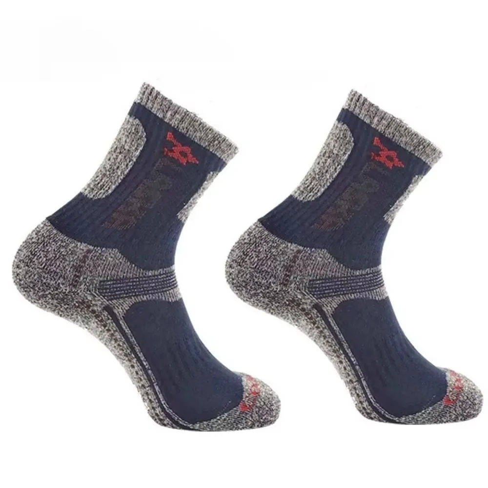 New Breathable Sports Socks Thick Cushioned Sweat Absorption Cotton Socks Mid Tube Socks Cycling