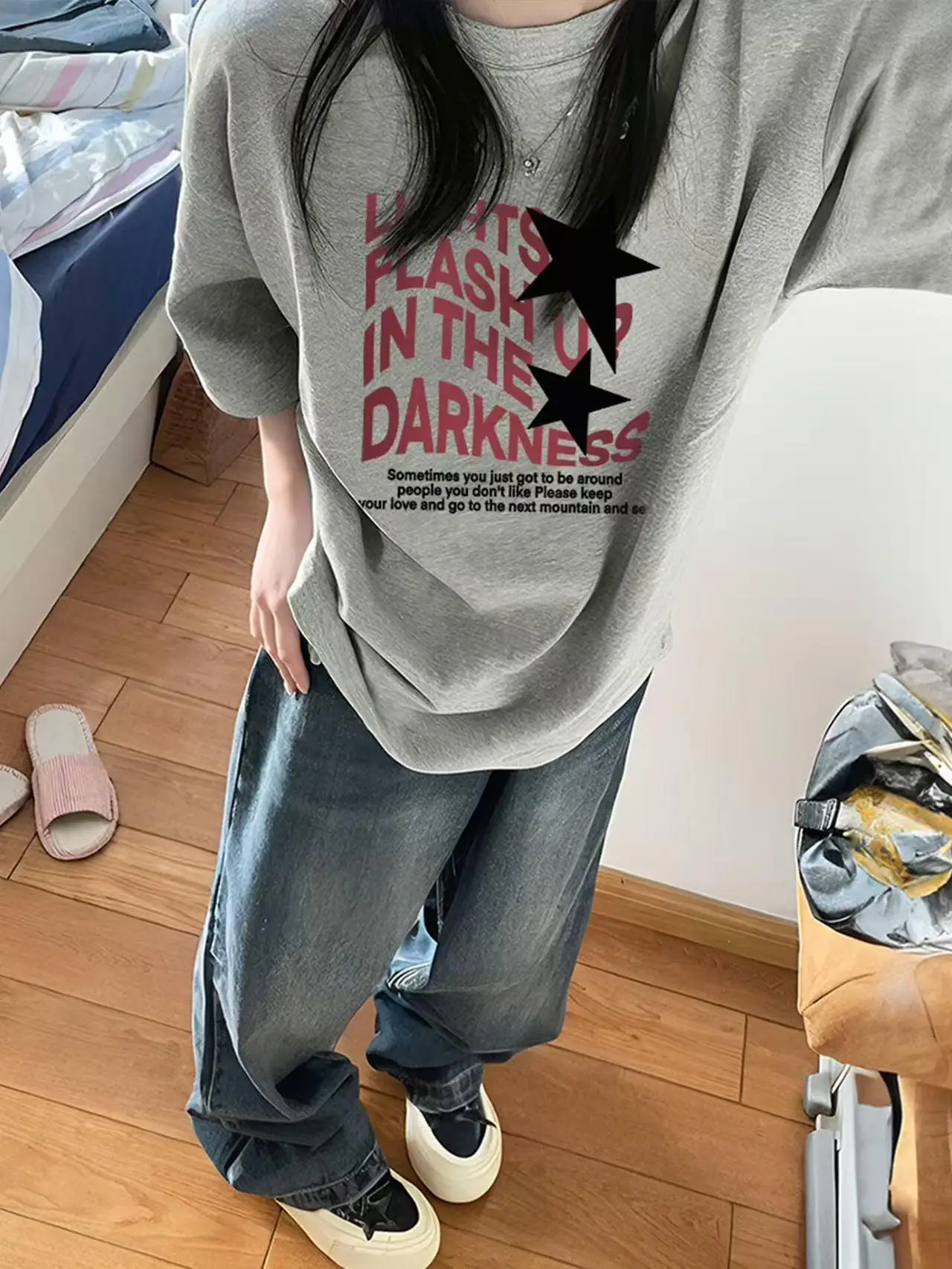 

Свободная хлопковая футболка оверсайз для лета, универсальная повседневная одежда для мужчин и женщин от бренда Dkmesa