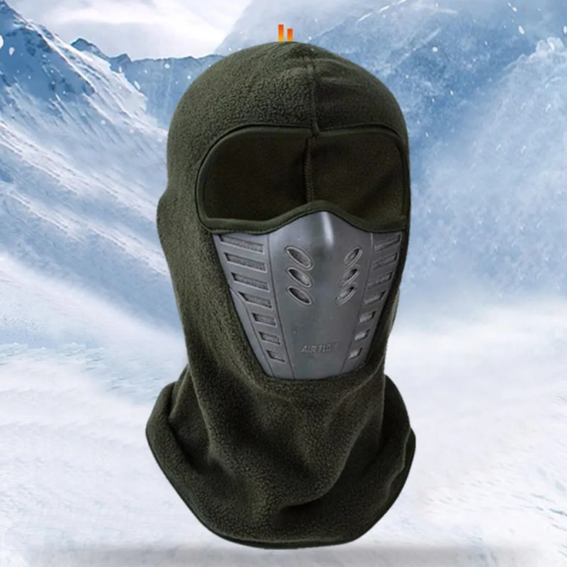 Sports Balaclava Breathable Fleece Thermal Neck Full Face Mask Ski Hood Cap Beanies Windproof Soft Outdoor Hiking Bike Headwear