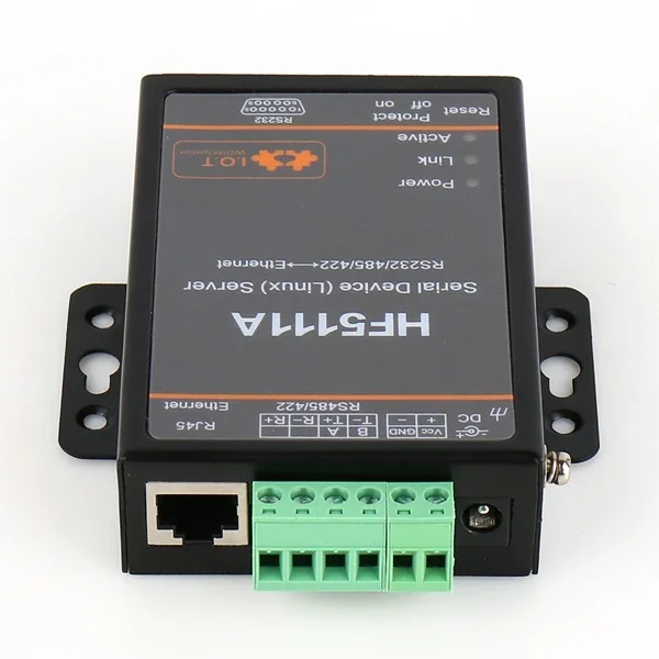 HF5111A Industrial RJ45 RS232/485/422 Serial Ethernet Connector Linux Serial Port Server Converter Device