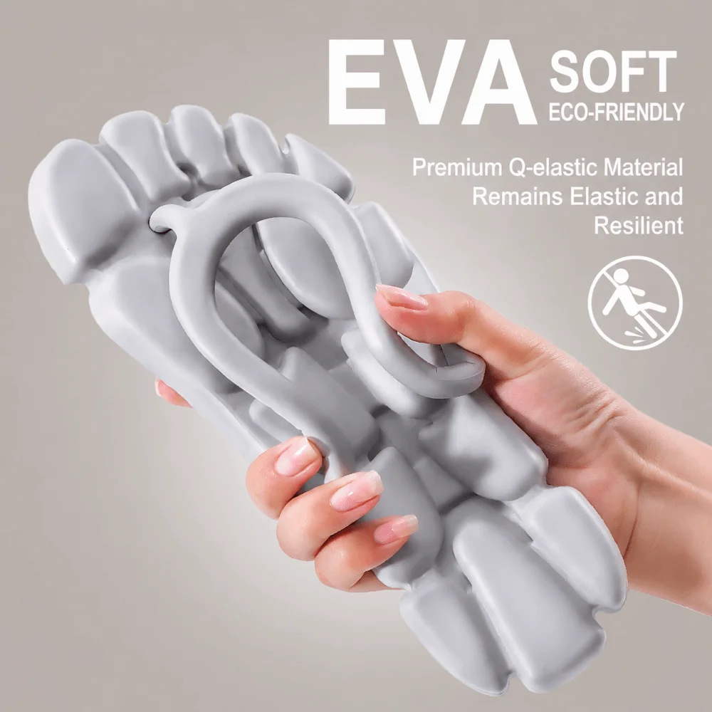 Einfache, tragbare, faltbare Flip-Flops, EVA-Hausschuhe mit weicher Sohle für Herren, einfarbig, leichte Strandsandalen für Reisen, drinnen und draußen – Detail 2