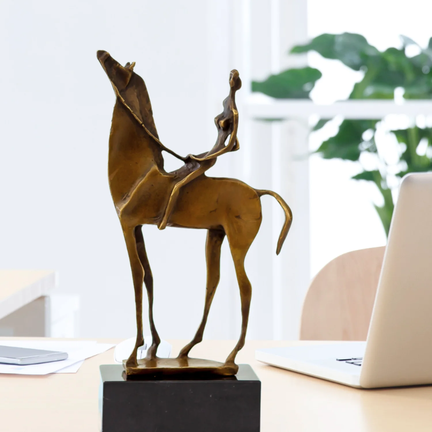 Abstract Modern Art Salvador Dali Woman on Horseback Bronze Statue Animal Bronze Sculptures For Home Decor Collection Figurines