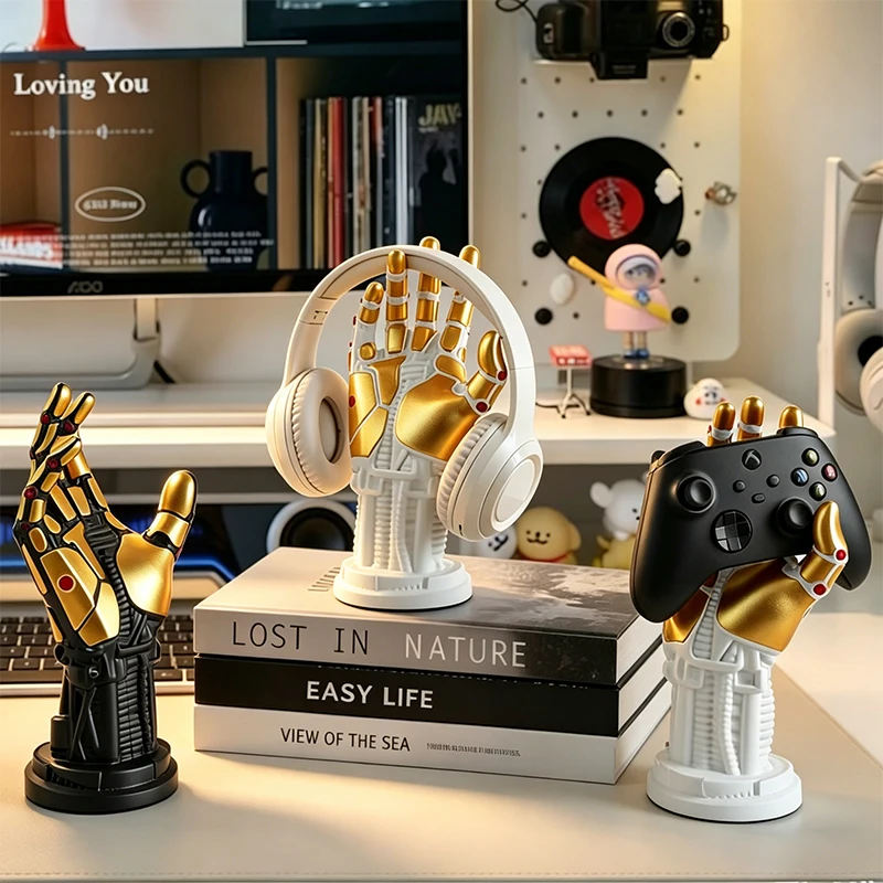 Infinity Gauntlet Resin Controller Holder Universal Gamepad Stand Headphone Holder for PS5 Xbox Switch Gaming Desk Decor