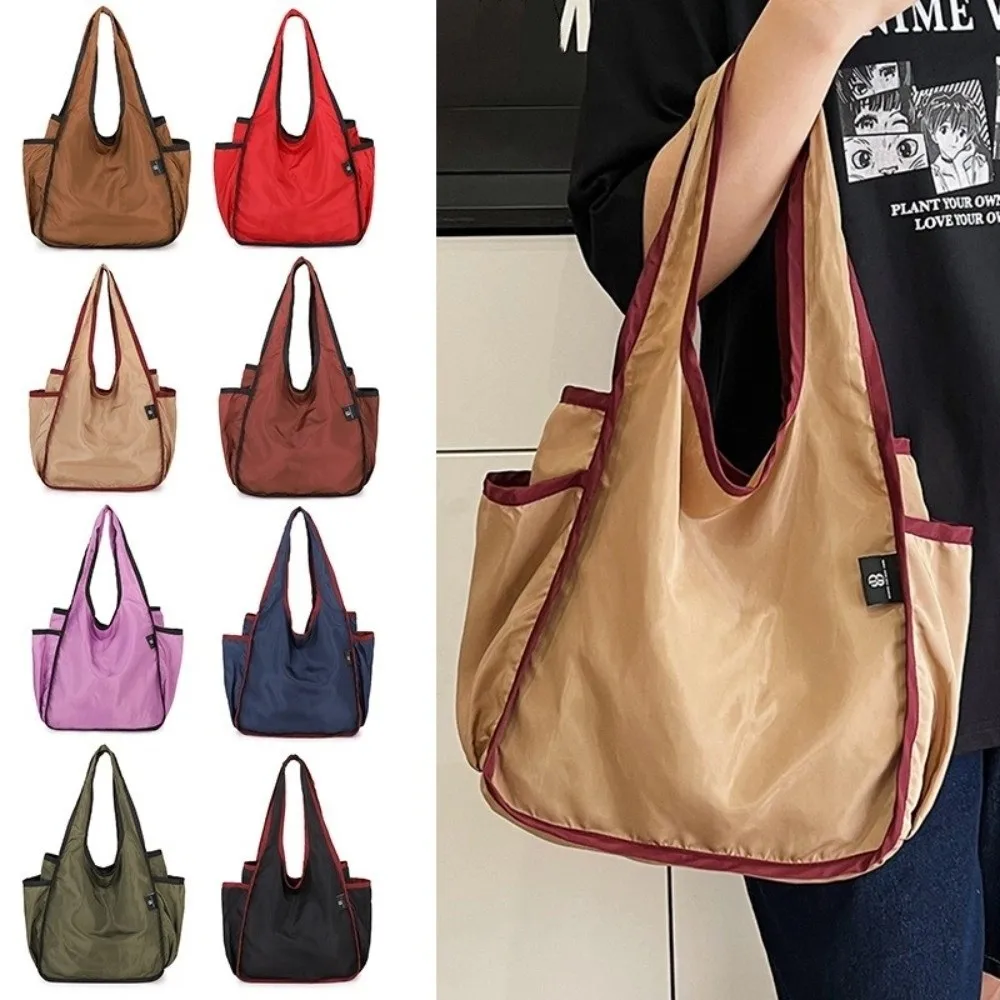 

New Large Capacity Tote Bag Double-layer Thickening Handbag Foldable Lightweight Shopping Bag for Women