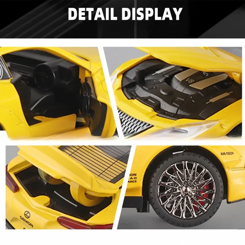 1:32 Lexus LC500 Alloy Car Model With Sound And Light Collective Miniature Voiture Casting Metal Car Toy Gift Boys