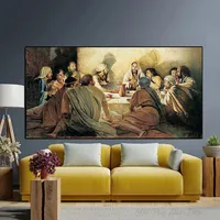 Last Supper By Da Vinci Painting Artwork Canvas Print Nordic Poster Christian Wall Decoration Picture for Living Room Home Decor