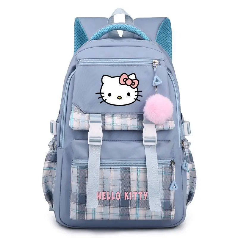 Miniso New Hello Kitty Student Backpack Fashionable High Quality Nylon Women's Backpack Cartoon Large Capacity Girls' School Bag