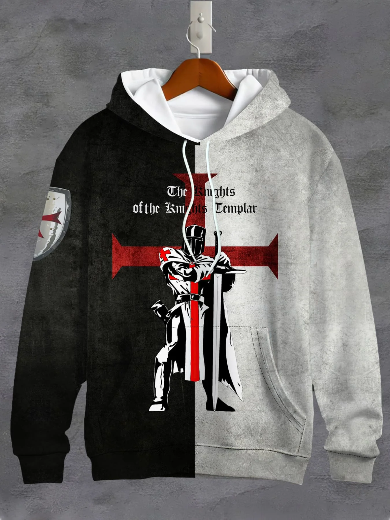 New model: men’s hooded long-sleeve loose-fitting casual printed basic sweatshirt. Perfect for young people in spring, summer, a