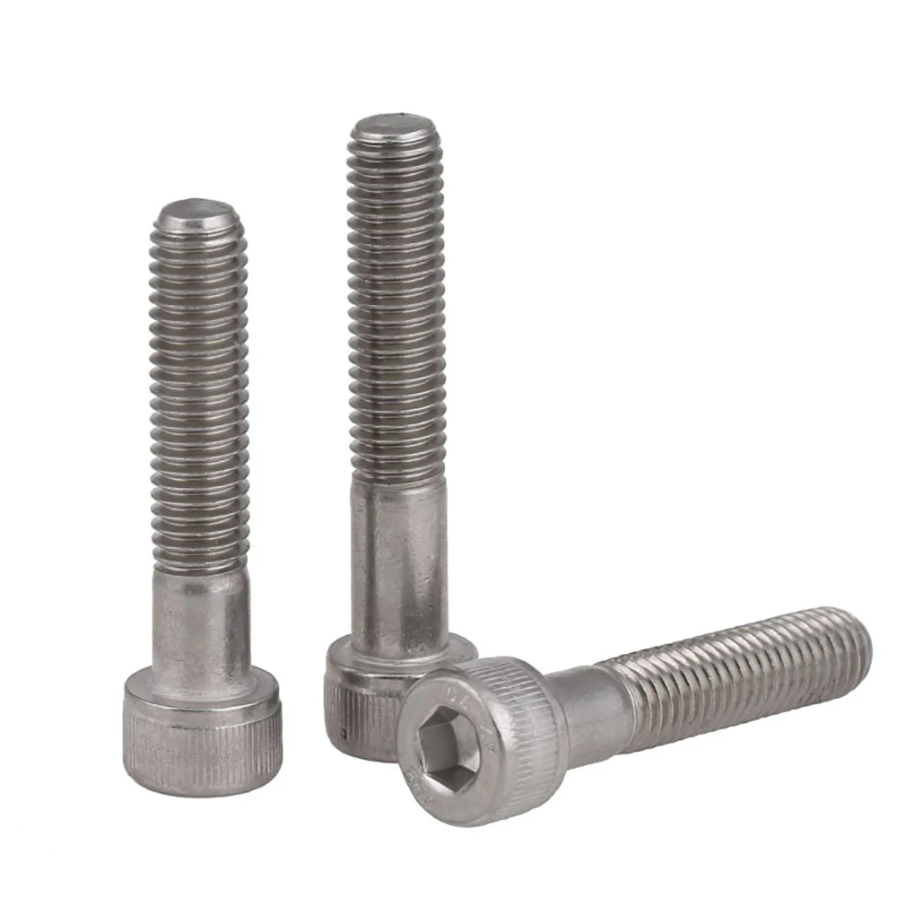 DIN912 8 # -32 إلى 5/8-11 UNC SUS304 A2 سداسية من الفولاذ المقاوم للصدأ المقبس مخرش غطاء رأس الترباس مفتاح ألين مسامير موضوع جزئي