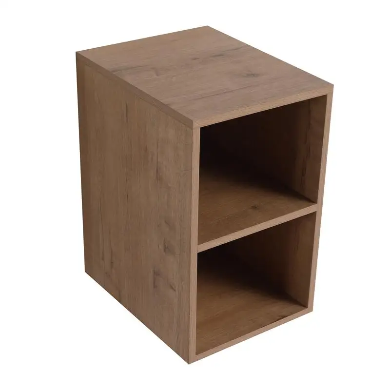 12 Inch Wall Mounted Shelves, Small Storage for Bathroom, Plywood, Imitation Oak Finish, Decorative and Functional Solutions