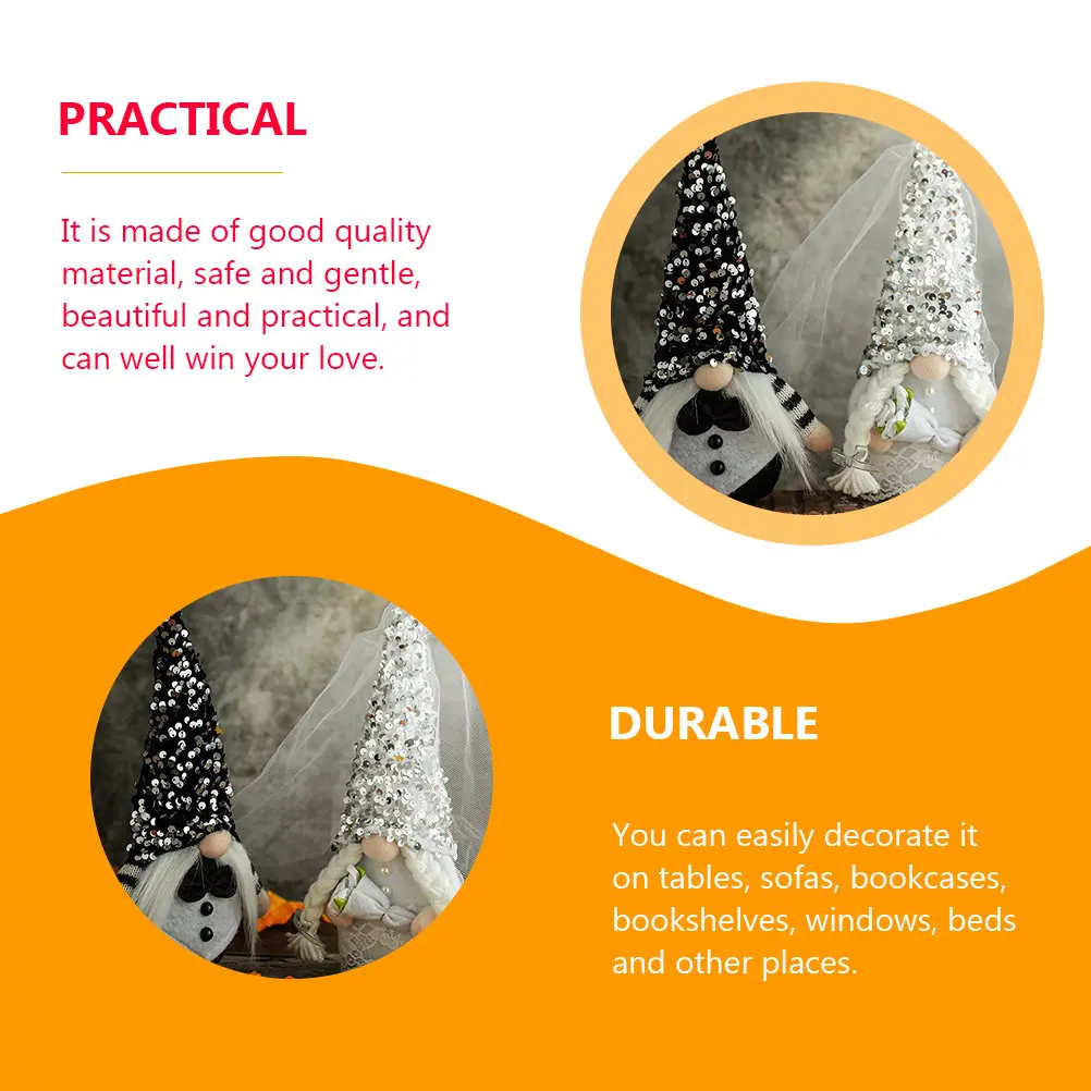 

Romantic Bridegroom Couple Gnome Valentine's Day Decor Ornament Creative Home Party Decoration Decor