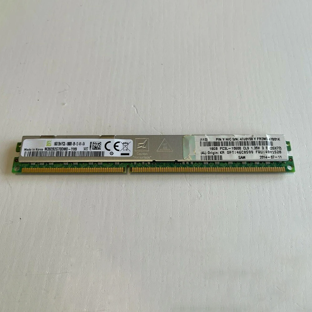 

1PCS Server Memory For IBM RAM HS22 HS23 HX5 46C0599 49Y1528 16GB DDR3 1333 ECC REG VLP