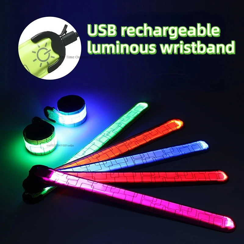 1PC Outdoor Safety Sports Night Running Armband LED Light Belt Arm Leg Warning Wristband Cycling Bike Bicycle Outdoor Tools