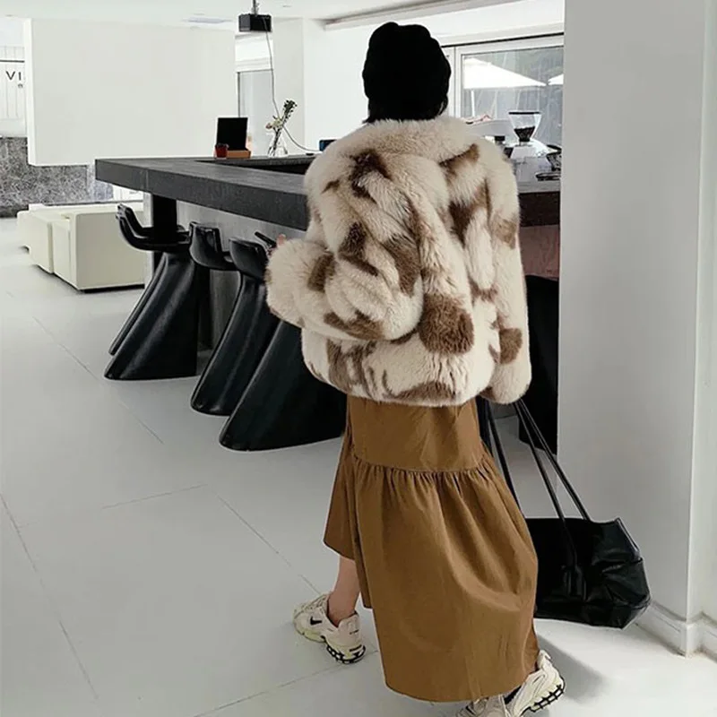 Italian style  Tuscany  Lamb's wool  Fur coat  Fall and Winter  New  Women  Fox fur  Short coat  Comfortable  Elegant