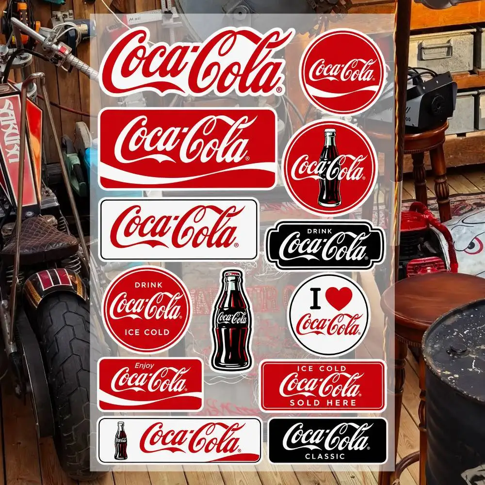 CocA- ColA- Aesthetic Graffiti Stickers Waterproof PVC Decals for Car Motorcycle Skateboard Helmet Notebook