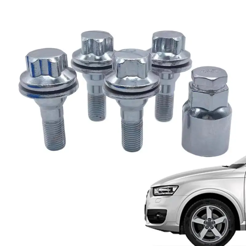 Lug Nut Bolt 5pcs Lug Bolts Ball Seat 25mm Shank Length Wheel Lug Bolts For Riding Enthusiasts Motorbike Cruiser