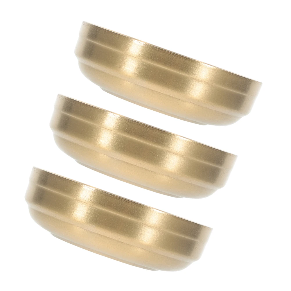 

3pcs Stainless Steel Dipping Bowls 9Cm Golden Korean Style Sauce Dish For Sushi Appetizer Snack Condiment Bowl Microwave Safe