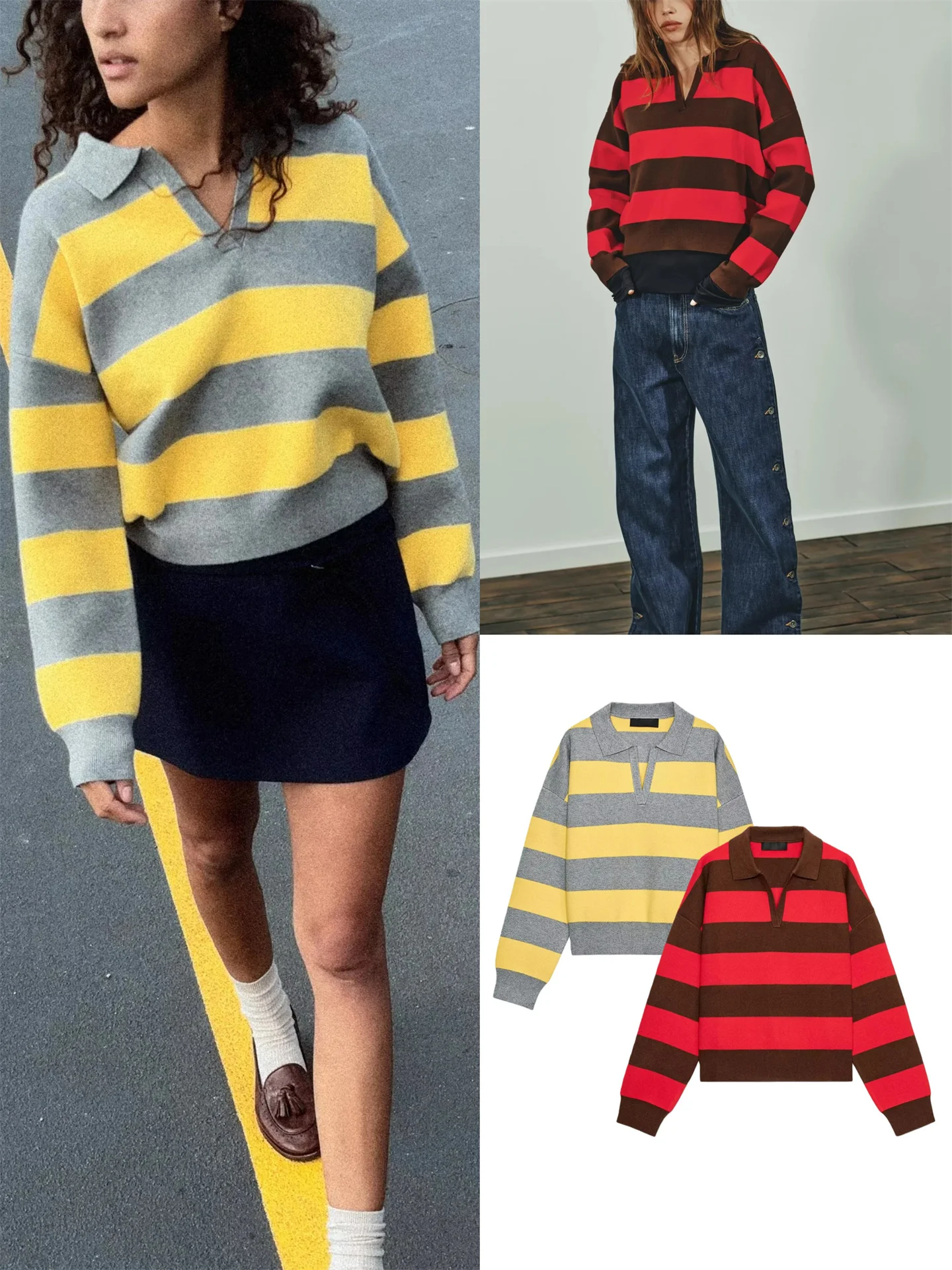 

Faionable Striped Long Sve Ne Knitted Sweater New Arrival Women's Autumn Casual Sle Slim Fit Knitwear