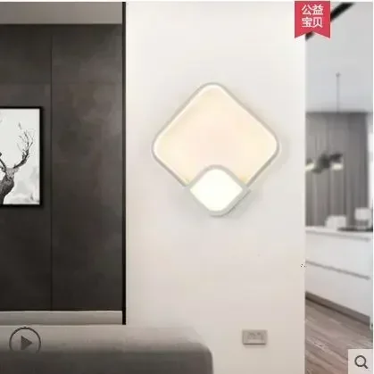 TechHPNordic Modern Minimalist Led Bedroom Bedside Personality Creative Staircase Aisle Corridor Wall Living Room Lamp