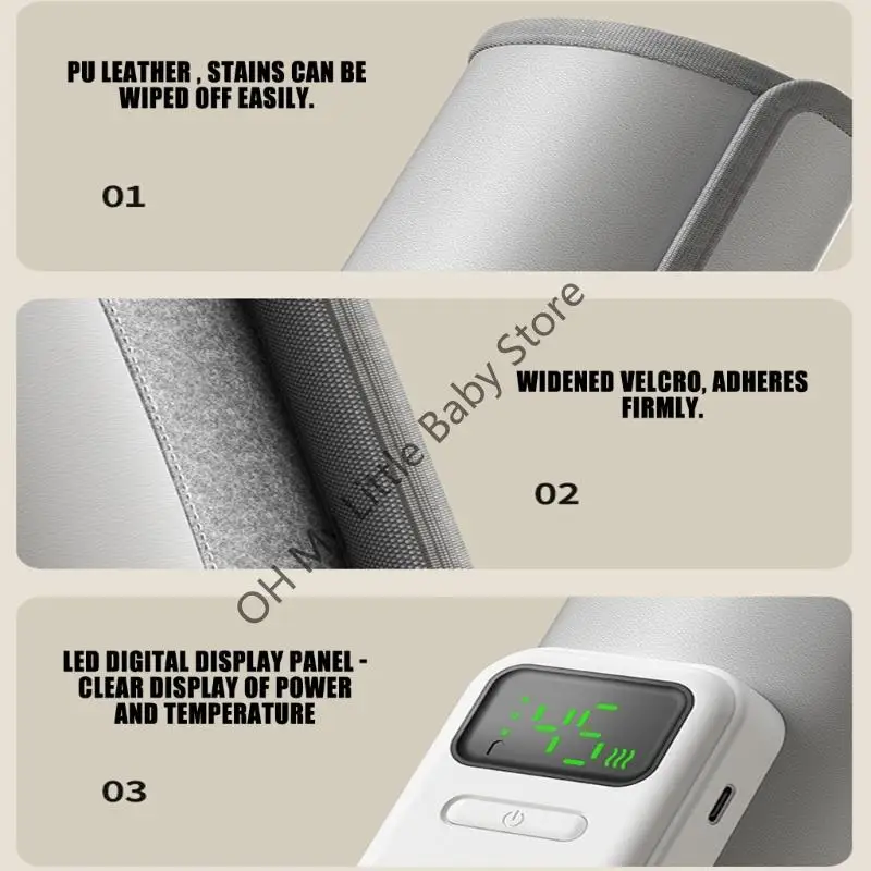 M76C USB C Powered Insulated Milk Bottle Cover 6 Temperature Option Digital Control