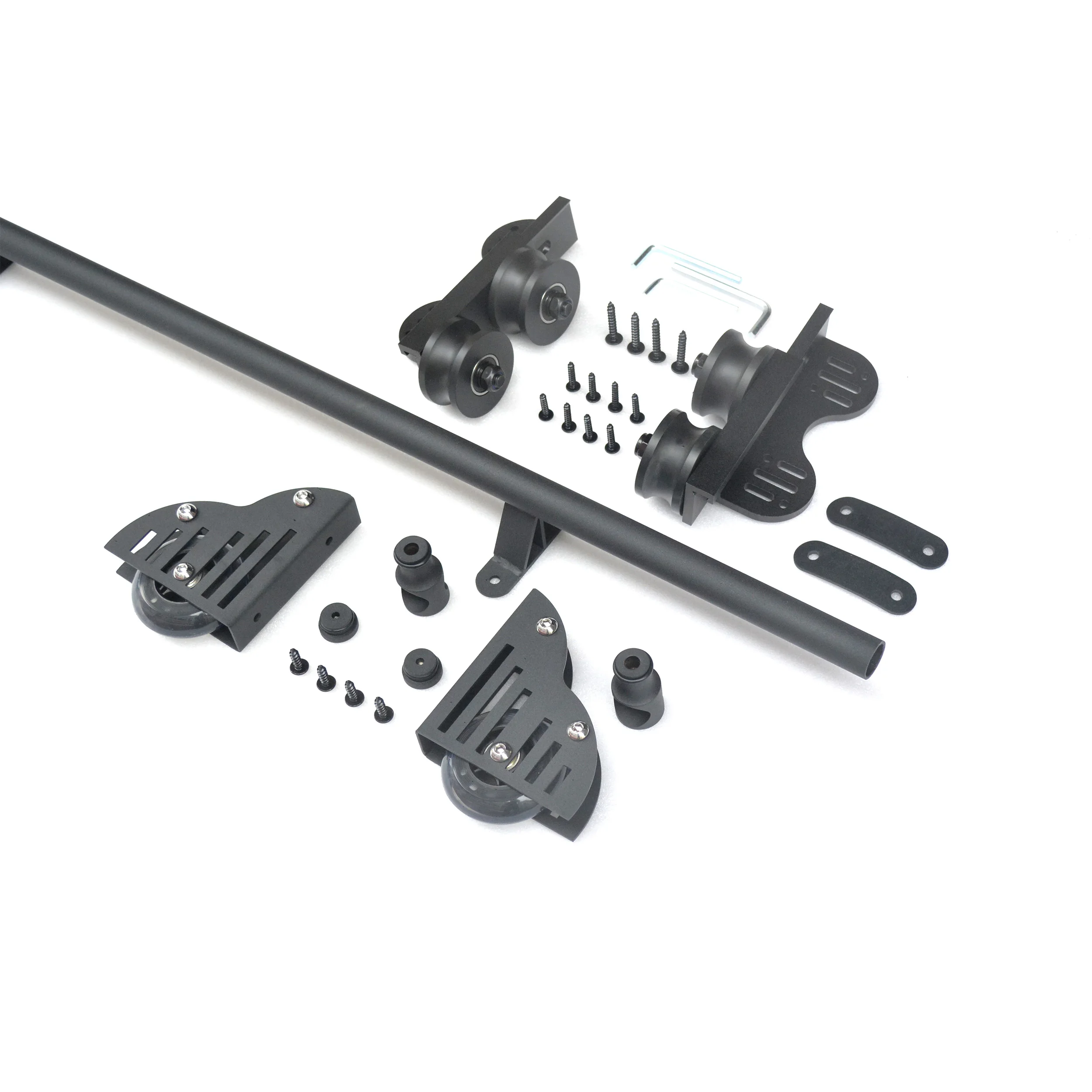 Imagem -03 - Deslizante Biblioteca Ladder Black Track Kit Telescópico Top Roller Pode Ser Vertical Roda Inferior do Freio sem Escada 9.9ft 3m