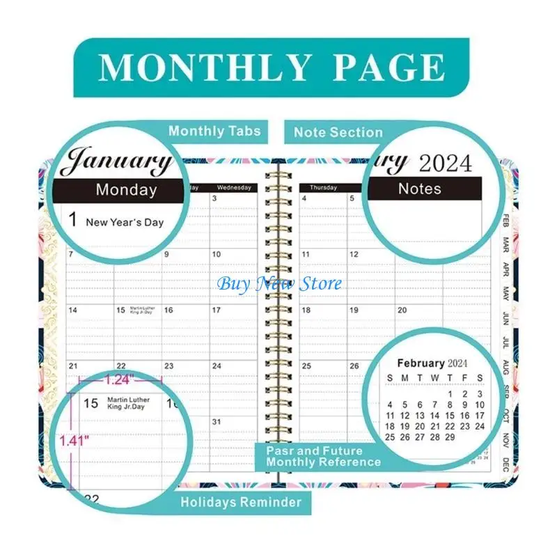 20CE 2024 تقويم الأيام الشهرية السنوية، تقويم سلكي لخطة التعليم المنزلي #2