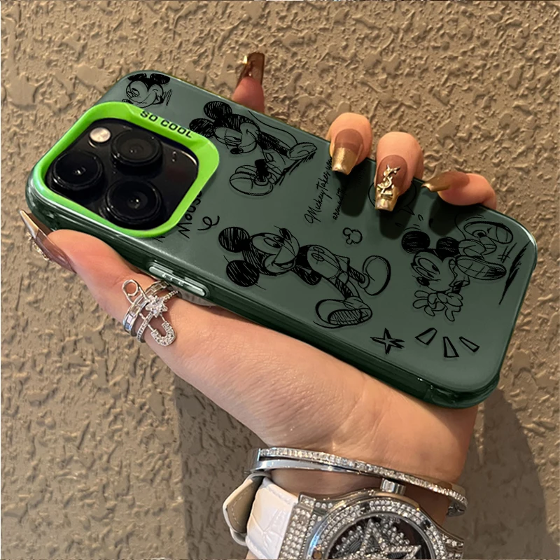 Disney Mickey Minnie Coppia Art Custodia rigida per Samsung Galaxy S23 S24 S25 S22 Ultra S21 Plus FE A56 A36 A26 5G A16 A06 4G Nota 20