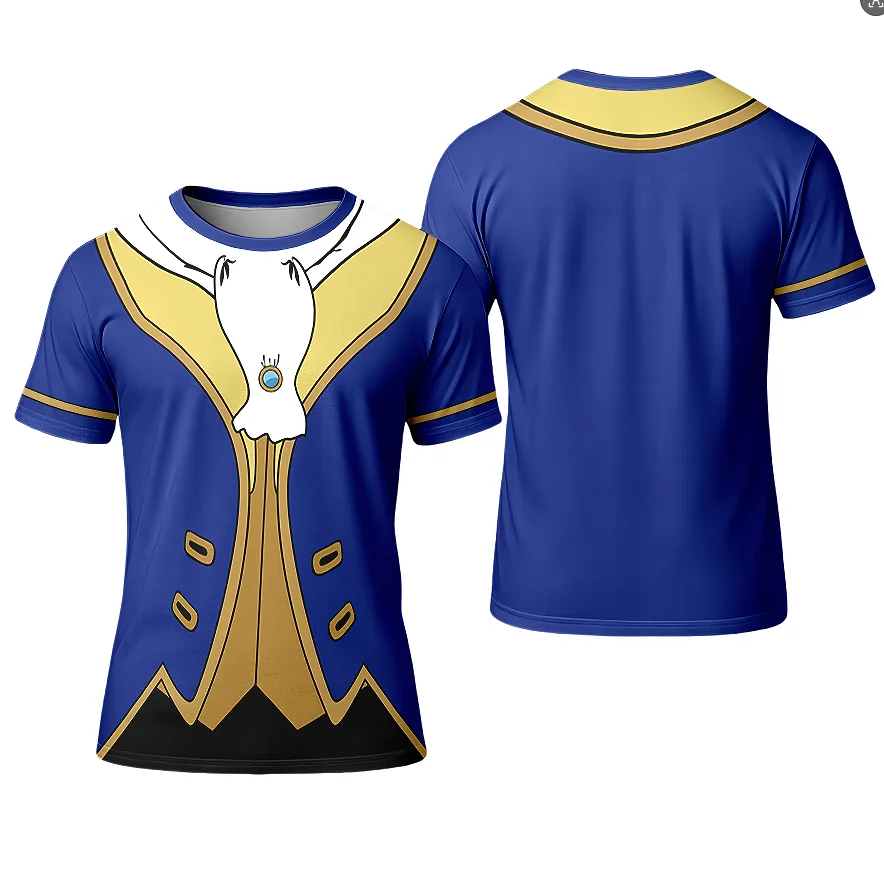 The Beast Prince Costume Cosplay 3D Shirt Halloween Costume For Family Group T Shirt Princess And Monster Couple Shirt