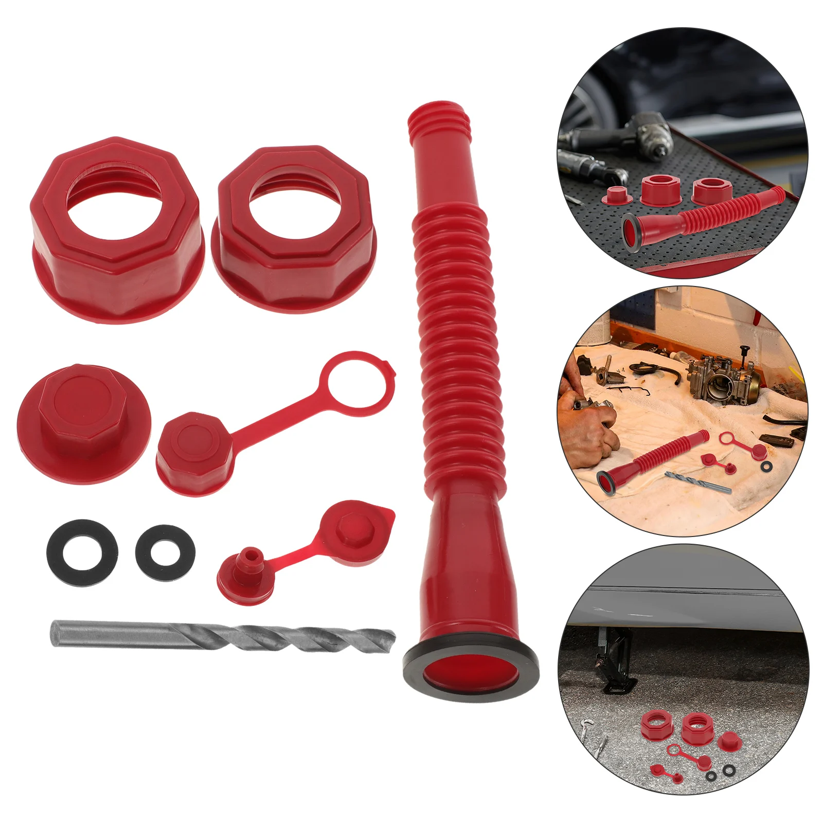 

Refueling Pipe Gas Can Nozzle Replacement Flexible Spout Plastic Spouts Universal Nut Slip Resistant Fuel Hose Cap Exhaust