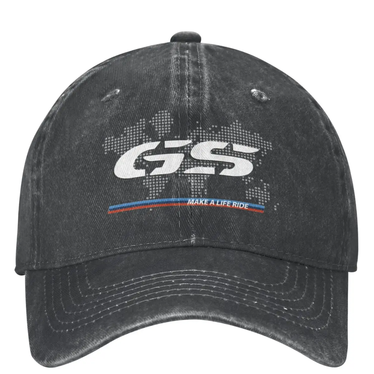 Motor GS World Map Racing Outfits Unisex Style Baseball Caps Moto Motorbike Enduro Race Distressed Denim Caps Hat