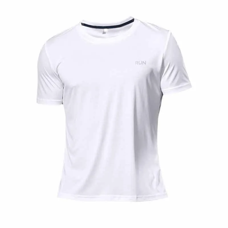 Gym Tshirt Men Oversized Running Fitness Clothing Moisture Wicking Round Neck T-Shirt Short Sleeve Training Sport Shirt Unisex