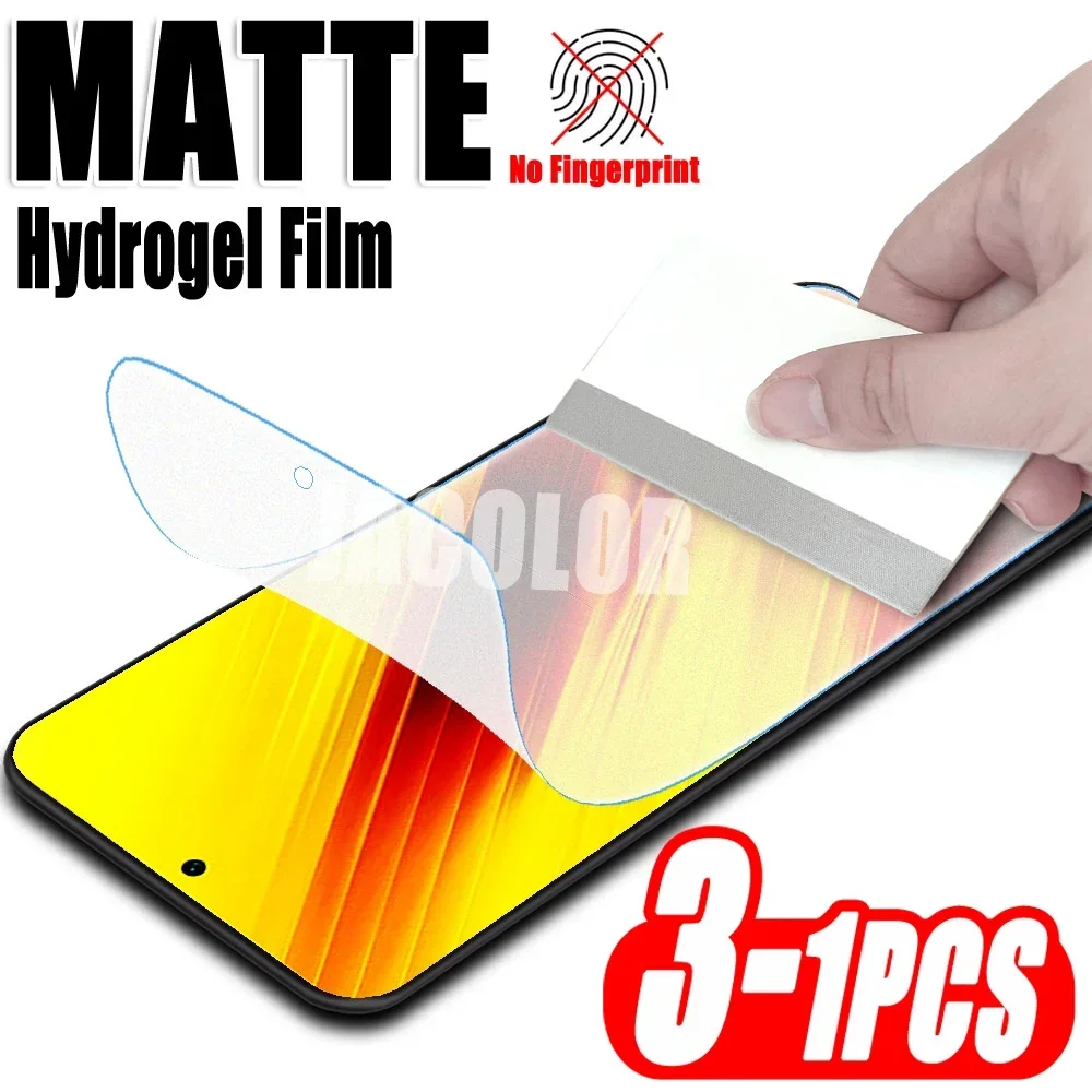 

1-3PCS Matte Hydrogel Film For Xiaomi Poco X3 GT Pro NFC Phone Water Gel Screen Protector X 3 3GT 3Pro 3NFC X3Pro X3NFC Not Glas