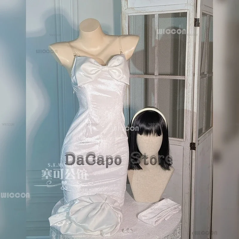 QQ8 ที่กําหนดเอง Alien Stage Sua คอสเพลย์เครื่องแต่งกายฮาโลวีน Party Roleplay ร้องเพลงเสื้อผ้าชุดราตรีสีขาวอะนิเมะชุด Mic5Lk¥