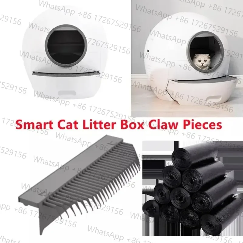 Applicable toGarbage Bag for Elspet Automatic Cat Litter Box Self Cleaning Rake Poop Bags Cat Toilet Accessories 1 Roll 30pcs Bl