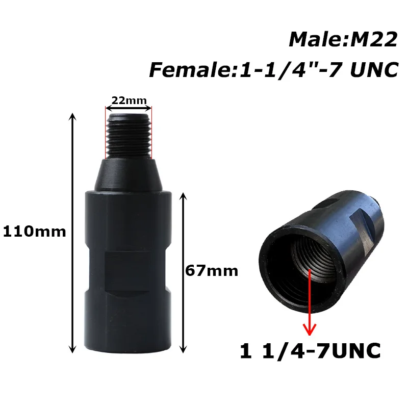 

Thread Adapter for Diamond Drill Core Bits Male 11/4 to Female M22 and Female M22 to Male 11/4 Thread Convertor Drill adapter